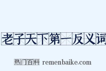老子天下第一反义词是什么意思的图片